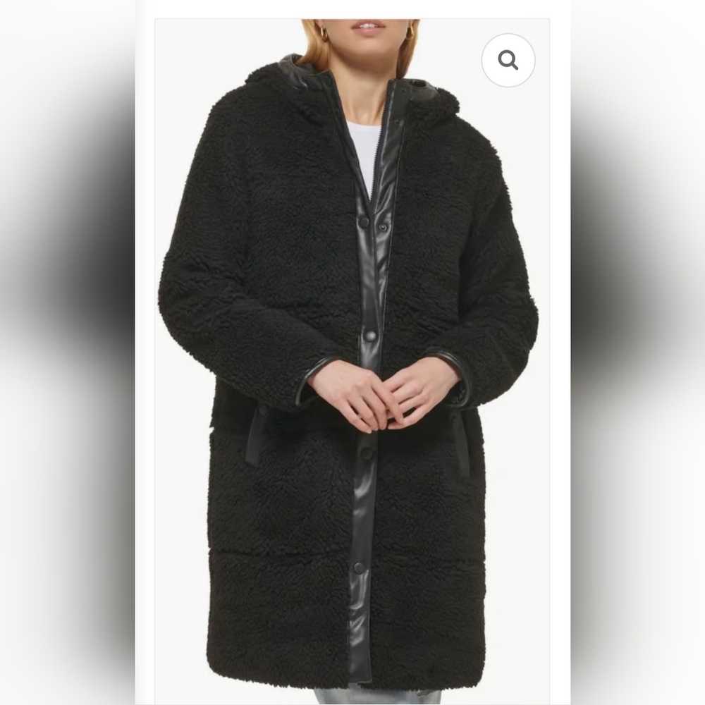 Levi's Black Sherpa Jacket with Hood